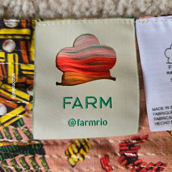 NWOT Farm Rio Sarong "Mixed Fruits" Reversible Fringe - Picture 7 of 15